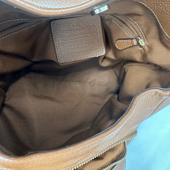 Coach F35723 Phoebe Brown Pebbled leather Large Shoulder Bag Pre-owned. - Picture 6 of 13
